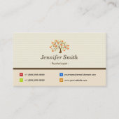 Psycholoog - Elegant boomsymbool Visitekaartje (Voorkant)