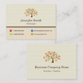 Psycholoog - Elegant boomsymbool Visitekaartje (Voorkant / Achterkant)