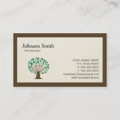 Psycholoog - Elegant boomsymbool Visitekaartje (Voorkant)