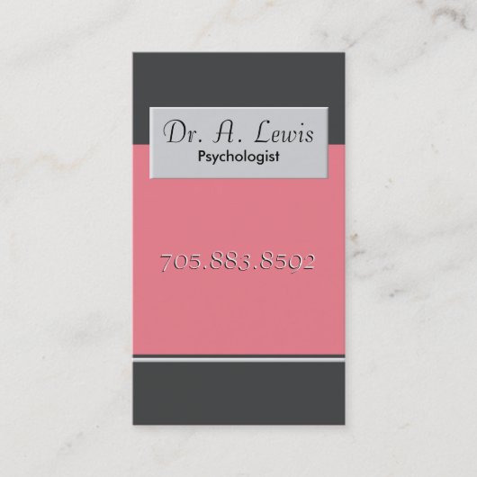Psycholoog en medisch Visitekaartje - Monogram (Voorkant)