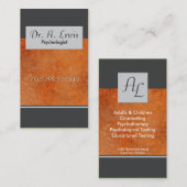 Psycholoog en medisch Visitekaartje - Monogram (Voorkant / Achterkant)