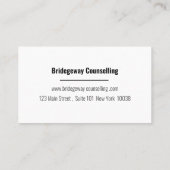 Psycholoog en raadsman visitekaartje (Achterkant)