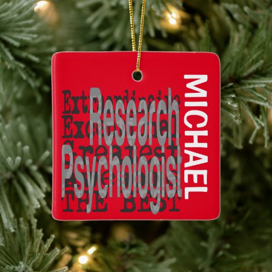 Psycholoog Extraordinaire CUSTOM Keramisch Ornament (Boom)