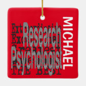 Psycholoog Extraordinaire CUSTOM Keramisch Ornament (Achterkant)