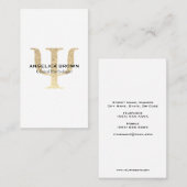 Psycholoog Faux Glitter Psi-symbool Visitekaartje (Voorkant / Achterkant)