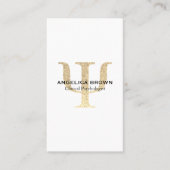 Psycholoog Faux Glitter Psi-symbool Visitekaartje (Voorkant)