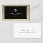 Psycholoog Faux Glitter Psi-symbool Visitekaartje (Voorkant / Achterkant)