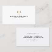 Psycholoog Faux Gold Psi-symbool Visitekaartje (Voorkant / Achterkant)