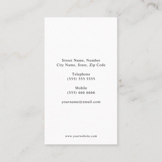 Psycholoog Faux Gold Psi-symbool Visitekaartje (Achterkant)