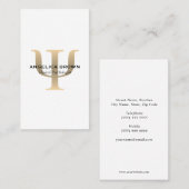 Psycholoog Faux Gold Psi-symbool Visitekaartje (Voorkant / Achterkant)