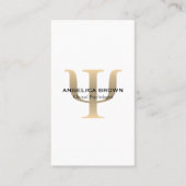 Psycholoog Faux Gold Psi-symbool Visitekaartje (Voorkant)