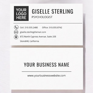 Psycholoog Gezondheidspraktijk Logo Visitekaartje