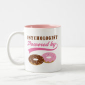 Psycholoog Gift (Donuts) Tweekleurige Koffiemok (Links)