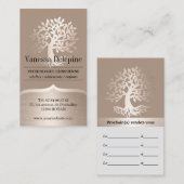 Psycholoog Gold Tree Professional-benoeming Afsprakenkaartje (Voorkant / Achterkant)