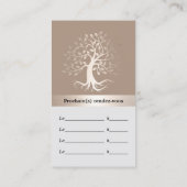 Psycholoog Gold Tree Professional-benoeming Afsprakenkaartje (Achterkant)