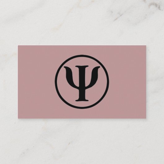 Psycholoog Gray Marble Mauve Visitekaartje (Achterkant)