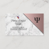 Psycholoog Gray Marble Mauve Visitekaartje (Voorkant)