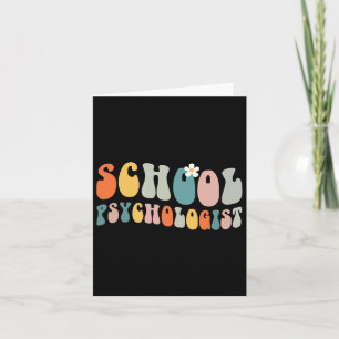 Psycholoog Groovy Retro Vintage Psychologie Teach Kaart