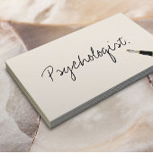 Psycholoog handgeschreven minimalist voor typograf visitekaartje