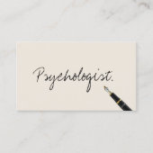 Psycholoog handgeschreven minimalist voor typograf visitekaartje (Voorkant)