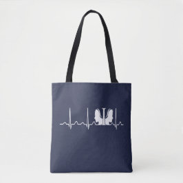 psycholoog hartslag tote bag