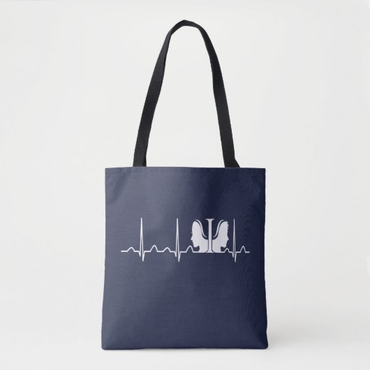 psycholoog hartslag tote bag (Voorkant)