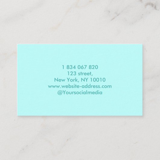 psycholoog , hersenchirurg visitekaartje (Achterkant)