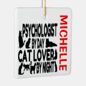 Psycholoog houdt van katten keramisch ornament (Rechts)