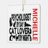 Psycholoog houdt van katten keramisch ornament (Links)