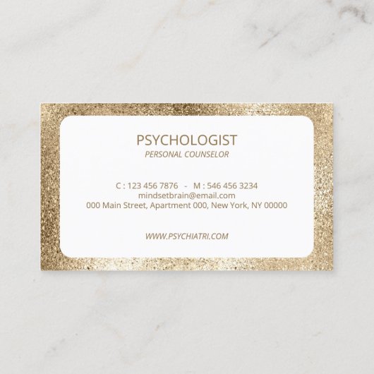 Psycholoog Human Faces Mind gezichten Visitekaartje (Achterkant)