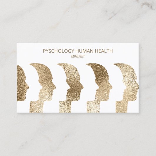 Psycholoog Human Faces Mind gezichten Visitekaartje (Voorkant)