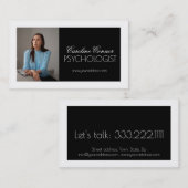 Psycholoog Huwelijk Counselor Black White Visitekaartje (Voorkant / Achterkant)