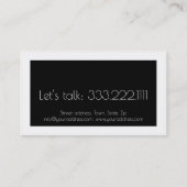 Psycholoog Huwelijk Counselor Black White Visitekaartje (Achterkant)