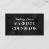 Psycholoog Huwelijk Counselor Gladde Bont Textuur Visitekaartje (Voorkant)