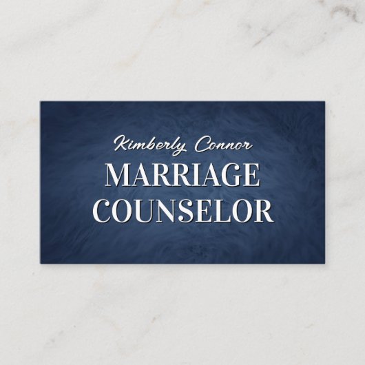 Psycholoog Huwelijk Counselor Gladde Bont Textuur Visitekaartje (Voorkant)