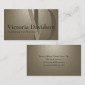 Psycholoog Huwelijksadviseur Bold Initialen Visitekaartje (Voorkant / Achterkant)