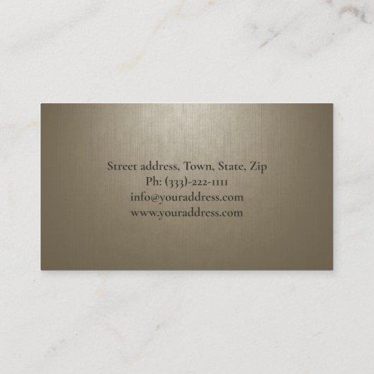 Psycholoog Huwelijksadviseur Bold Initialen Visitekaartje (Achterkant)