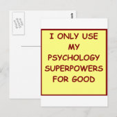 psycholoog in de betaalkunde briefkaart (Voorkant / Achterkant)