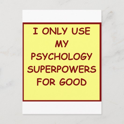 psycholoog in de betaalkunde briefkaart (Voorkant)