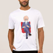 Psycholoog in pak met Notitieblok zitten T-shirt (Voorkant)