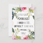 Psycholoog Kantoor Gift Bedankkaart (Voorkant)