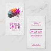 Psycholoog kleurrijk brein visitekaartje (Voorkant / Achterkant)