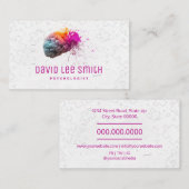 Psycholoog kleurrijk brein visitekaartje (Voorkant / Achterkant)