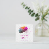 Psycholoog kleurrijk brein visitekaartje (Staand voorkant)