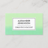 Psycholoog LCSW Psychiater Modern Groen Ombre Visitekaartje (Voorkant)