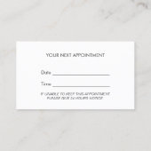 Psycholoog-legant strand thema Aanwijzing Afsprakenkaartje (Achterkant)