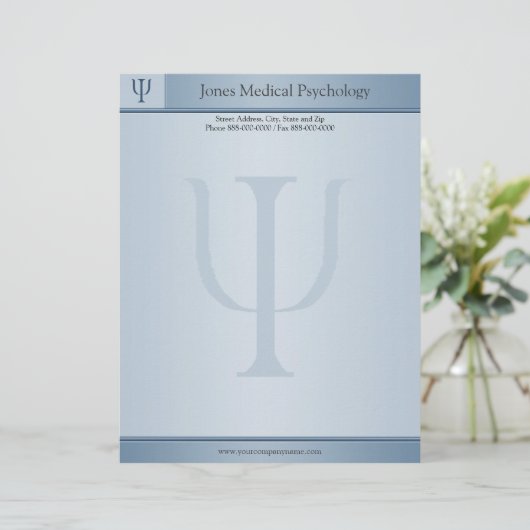 Psycholoog Letterhead Briefhoofd (Staand voorkant)