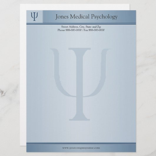 Psycholoog Letterhead Briefhoofd (Voorkant / Achterkant)