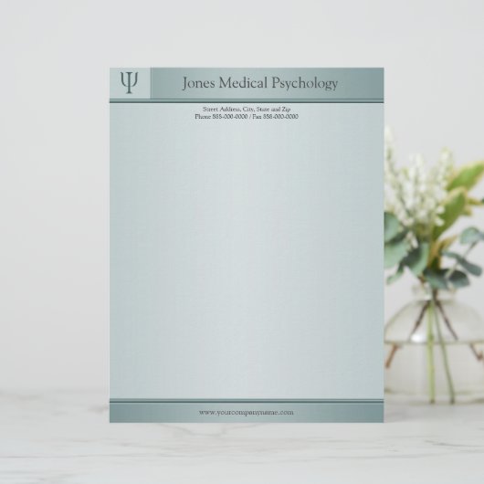 Psycholoog Letterhead Briefhoofd (Staand voorkant)
