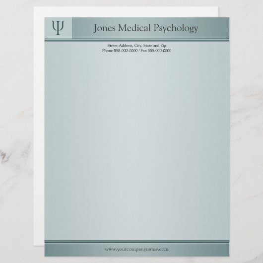 Psycholoog Letterhead Briefhoofd (Voorkant / Achterkant)